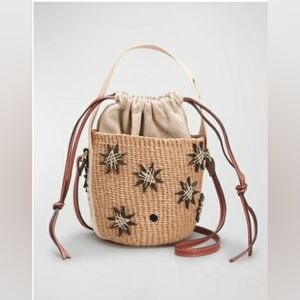 NWT Chloe X MIFUKO  Woody Raffia Bag With Star Accents *Sold Out Online*